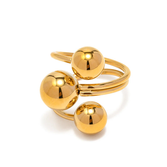 Anel Orielle banhado a ouro 18k