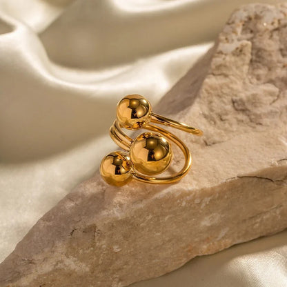 Anel Orielle banhado a ouro 18k