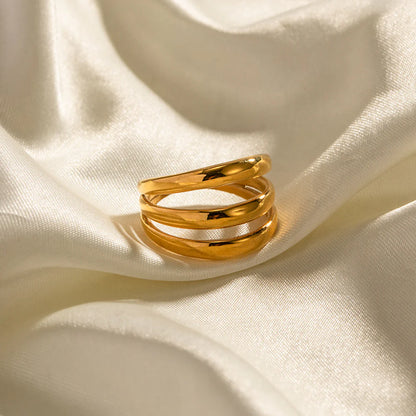 Anel Elodie Banhado a ouro 18k