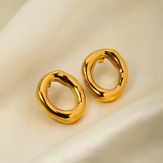 Brincos Valérian banhados a ouro 18k