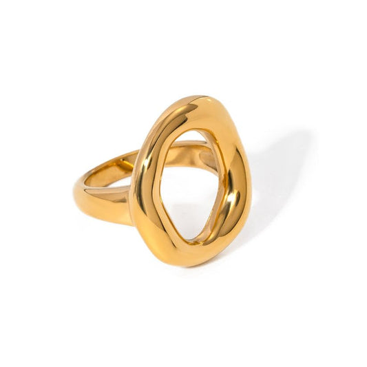 Anel Valérian banhado a ouro 18k